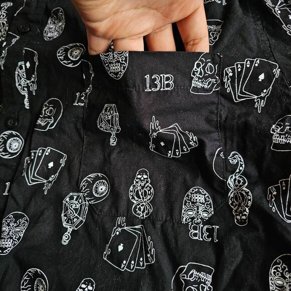 Hot topic Harry potter Sz XXL knockturn Alley icon long sleeve button up shirt - Picture 7 of 9
